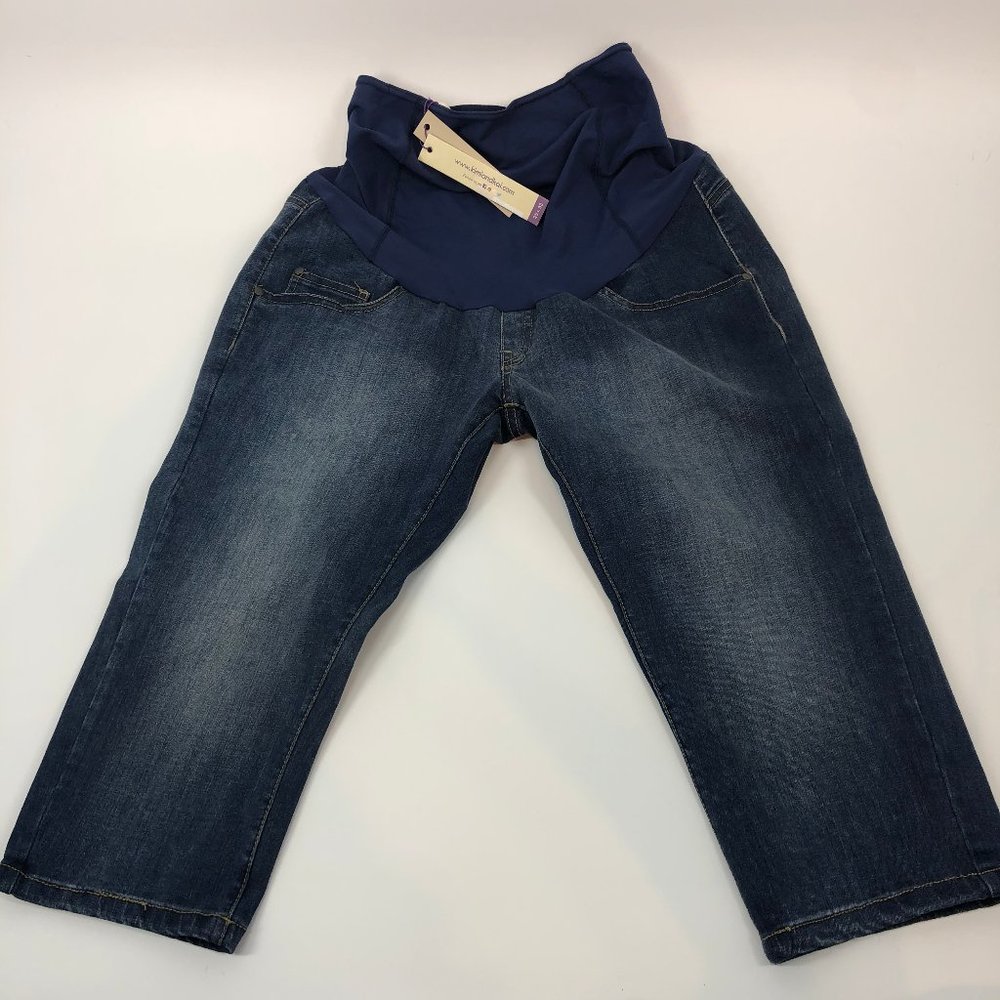 Kimi + Kai Maternity Cropped Capri Denim 25